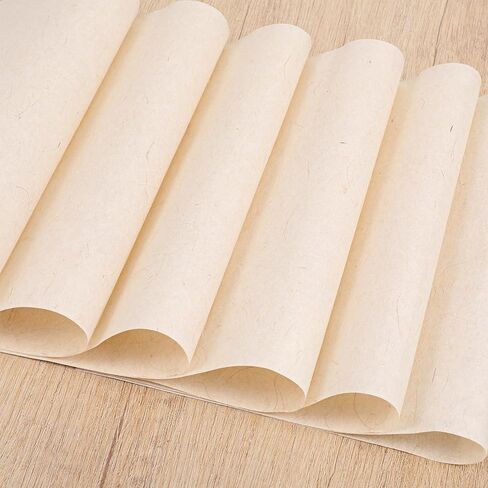 20 Sheets Rice Paper for Crafts, A4 Mulberry Paper Sheets for Decoupage Nature Color RicePaper for Crafts Writing Drawing and Scrapbooking in Kuwait