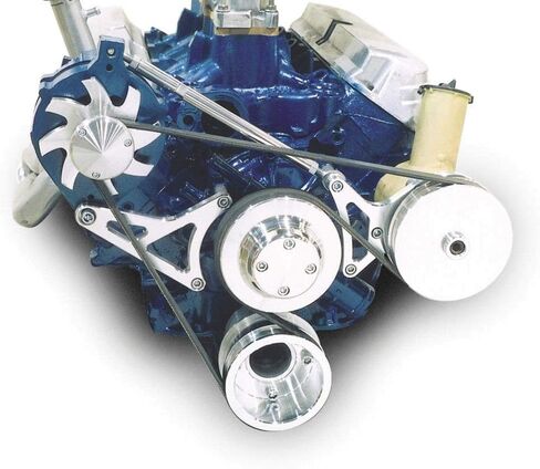 March Performance 30035 Deluxe Clear Powdercoat ألومنيوم Ford 302 Power Steering قوس in Kuwait