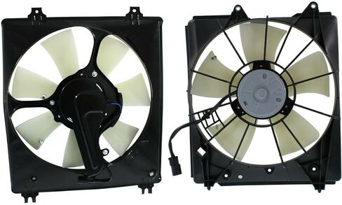 مروحة تبريد المبرد 2 قطعة وشفرة الموافقة A/C لـ Acura لـ TL 3.5L/3.7L 2009-2013 يسار يمين AC3020100 AC3115114 230-0129 19030R70A01 in Kuwait