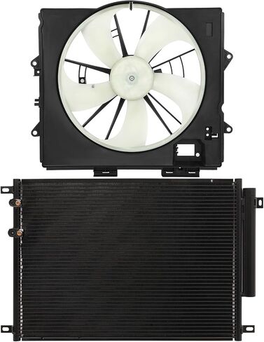مجموعة مروحة التبريد متوافقة مع 2010-2013 لكاديلاك CTS 3.0L 2009-2013 لكاديلاك CTS 3.6L، مروحة الرادياتير ملائمة مباشرة للاستبدال لمروحة تبريد المحرك ومكثف تكييف الهواء للمحرك in Kuwait