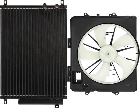 مجموعة مروحة التبريد متوافقة مع 2010-2013 لكاديلاك CTS 3.0L 2009-2013 لكاديلاك CTS 3.6L، مروحة الرادياتير ملائمة مباشرة للاستبدال لمروحة تبريد المحرك ومكثف تكييف الهواء للمحرك in Kuwait