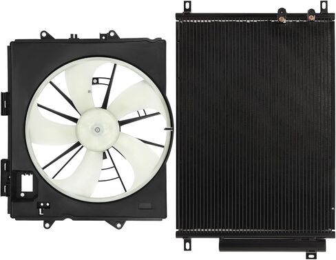 مجموعة مروحة التبريد متوافقة مع 2010-2013 لكاديلاك CTS 3.0L 2009-2013 لكاديلاك CTS 3.6L، مروحة الرادياتير ملائمة مباشرة للاستبدال لمروحة تبريد المحرك ومكثف تكييف الهواء للمحرك in Kuwait