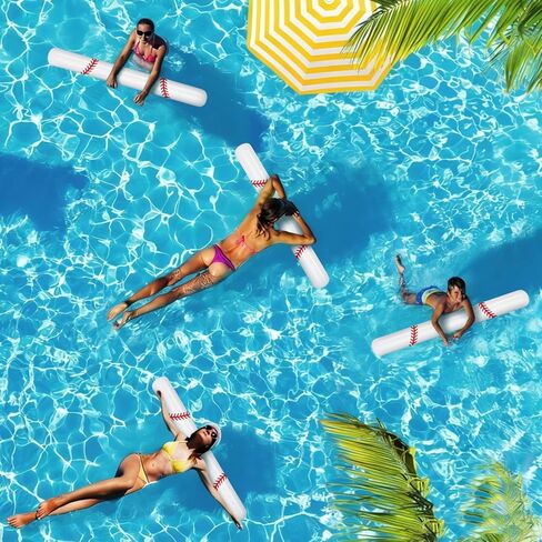 Thenshop 2 Pcs Baseball Inflatable Swimming Pool Noodle 56 Inch Giant Blow up Pool Noodles Inflatable Water Floats for Adult Summer Outdoor Beach Swim Water Lake Vacation Party in Kuwait