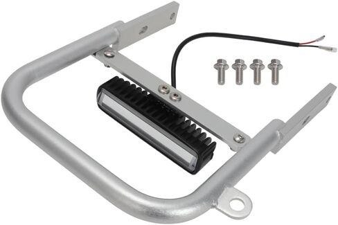 مصد خلفي من الألومنيوم مع ضوء خلفي LED لـ 1988-2006 Yamaha Blaster 200 YFS200 ATV، واقي قضيب إمساك عريض خلفي عالي التحمل ومجموعة ضوء الفرامل باللون الفضي in Kuwait