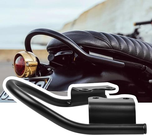 قضيب الإمساك لـ Triumph Street Twin، Street Scrambler، Bonneville T100 T120 & Speed ​​Twin 900، مقبض الركاب الخلفي للدراجة النارية، ملحقات أنبوب فولاذي 16 مم (أسود مطفي) in Kuwait