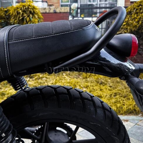 قضيب الإمساك لـ Triumph Street Twin، Street Scrambler، Bonneville T100 T120 & Speed ​​Twin 900، مقبض الركاب الخلفي للدراجة النارية، ملحقات أنبوب فولاذي 16 مم (أسود مطفي) in Kuwait