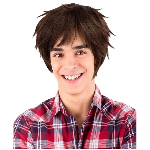 Blonde Anime Wig Men Short Layered Blonde Cosplay Denji Wig Straight Unisex Heat Resistant Synthetic Hair for Halloween Costume Party in Saudi Arabia