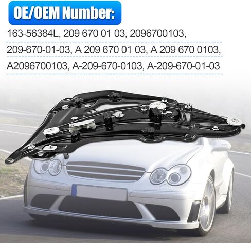 Rear Left Driver Side Window Regulator Fits for Mercedes CLK W209 CLK320 CLK500 CLK350 CLK55 CLK63 AMG 2003-2009 A2096700103 2096700103 in Kuwait