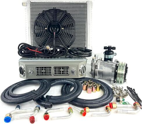 A/C KIT UNIVERSAL UNDER DASH EVAPORATOR 406-100 GREY 12V WITH ELECTRICAL HARNESS in Saudi Arabia