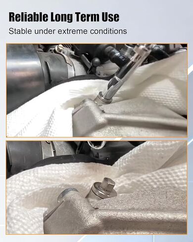 طقم برغي نازف الشاحن الفائق من TIKSCIENCE مناسب لسيارة Audi A6 A7 A8 Q5 Q7 S4 S5 SQ5 Volkswagen Touareg Hybrid 3.0 استبدال 06E 127 535B، برغي نازف من الفولاذ المقاوم للصدأ، قطعتان in Kuwait
