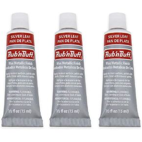 Rub 'n Buff The Original Wax Metallic Finish Silver Leaf [Pack of 3 ] in Saudi Arabia