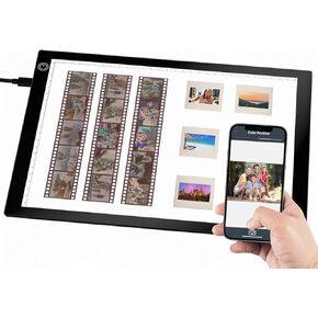 Slide Viewer Light Box A4, Ultra-Thin LED Light Pad for Film Negatives & Slides, 3-Level Adjustable Brightness Slide Scanner Light Table for Old Photos Viewing & Digitizing, USB Powered in Kuwait