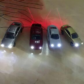 N مقياس 1:160 LED نموذج سيارات مضاء 10 عبوات لنماذج السكك الحديدية وإكسسوارات تخطيط الشوارع البناء البلاستيكي 12 فولت متوافق مع المقاوم السلكي مسبقًا in Kuwait