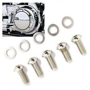 Motorcycle Derby Cover Button Head Screw Bolt Kit for Harley Touring Street Glide Electra Glide Road King (5 PCS) in Saudi Arabia