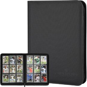 9 Pockets Card Binder,Premium Zip Trading Card Binder,540 Double Sided Pocket PU Collection Binder, Collector Album, Card Folder for MTG, TCG, Business Cards.(Black) in Saudi Arabia