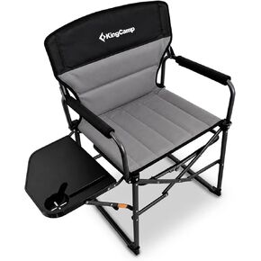 KingCamp Heavy Duty Camping Director Chair Outdoor Folding Chairs for Adults Oversized Camp Chair with Side Table, Cooler Bag, Padded Arms, for Fishing Sports Beach Picnic, Iron, Support 330lbs in Saudi Arabia