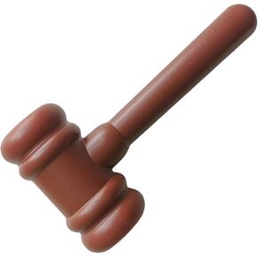 Wooden Judge Gavel, Brown Cartoon Style, Costume Accessory for Courtroom Role Play, Desk Decor in Saudi Arabia