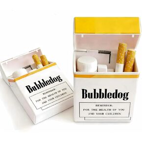 Bubble Blower Set with 2 Wands Refillable Bottle, Cigarette Blower Kit Ideal for Relaxation & Holiday Parties in Kuwait