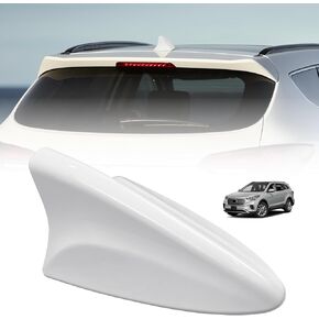 Shark Fin Antenna Cover,Car Roof Antenna Shell Compatible with for Hyundai Santa Fe w/GPS 2012-2018,96210-2W410,96210-2W200,Shark Fin Antenna Cap Lid Replacement,No 3mm Adhesive,Glossy White in Kuwait