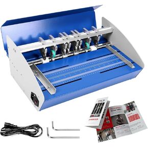 3-in-1 Electric Paper Creasing Machine, 460mm (18-Inch) Heavy Duty Metal Scorer Perforator with Scale Ruler, 110V Auto Folding Machine for Menus, Cards, Invitations and Documents in Saudi Arabia
