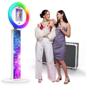 Photo Booth Machine,Portable Photobooth with RGB Light & APP/AI Voice Control Selfie Photo Booth Compatible with Tablet 10.2", 10.9", 11" 12.9" (Portable Bag) in Saudi Arabia