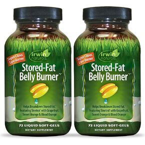 Irwin Naturals Stored-Fat Belly Burner - 60 Liquid Soft-Gels, Pack of 2 - Helps Support the Breakdown of Stored Fat - 40 Total Servings in Saudi Arabia
