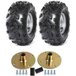 18x9.5-8 ATV & Go Kart Wheels with Tubeless Tires, 8-Inch Rims, 4-Stud Rear Axle Hubs for UTV, Quad, Golf Cart, Drift Trike, Buggy, Lawn Mower, Off-Road 2 Pack in Kuwait