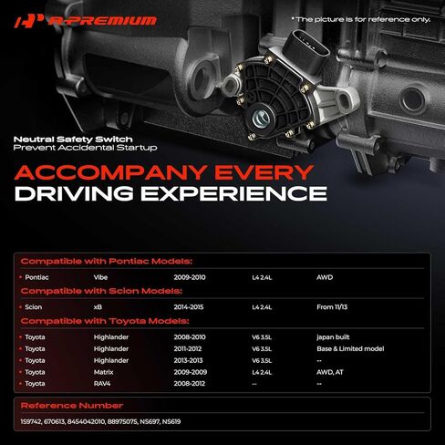 مفتاح أمان محايد A-Premium متوافق مع Toyota RAV4 2008-2012، Highlander 2008-2013، Matrix 2009 & Scion xB 2014-2015 & Pontiac Vibe 2009-2010، 9 دبابيس in Kuwait