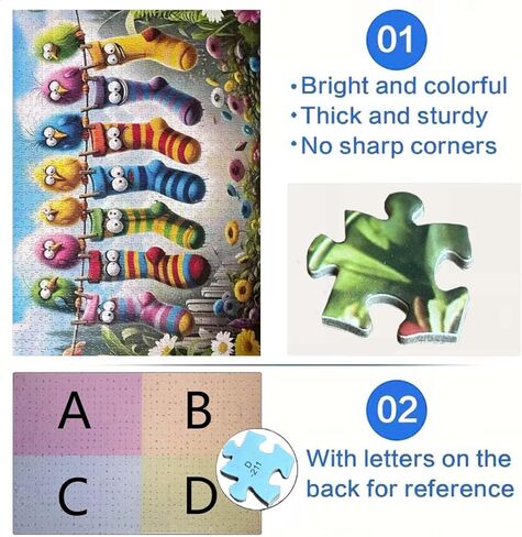 Birds Family Puzzles for Adults 1000 Pieces,Colorful Cartoon Socks 1000 Piece Puzzle for Adults,Hard Difficult and Challenging Jigsaw Puzzles Toy Games,Home Wall Decor 27.5 X 19.7inch in Saudi Arabia