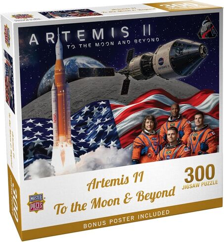 Masterpieces 300 Piece NASA Artemis II Jigsaw Puzzle for Adults and Families - to the Moon & Beyond - 19.25"x26.63" in Kuwait