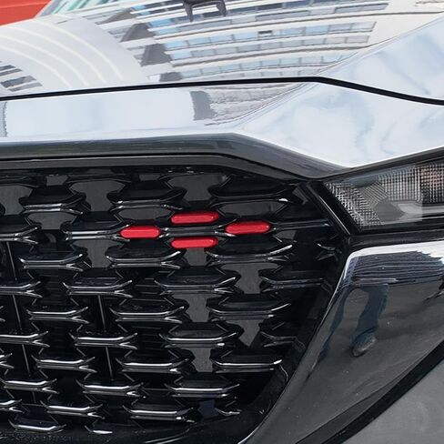 متوافق مع Mazda CX-5 2022 2023 2024 2025، رقعة زخرفية لشبكة النقطة الحمراء المركزية وإدراج شبكي أمامي متخصص، زخرفة شبكية أمامية in Kuwait