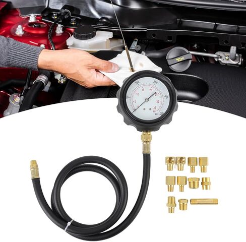 مجموعة قياس ضغط الزيت من بيوينر 0-500 رطل لكل بوصة مربعة | جهاز اختبار سائل ناقل الحركة مع محولات خرطوم لشاحنة السيارة والدراجة النارية ATV in Kuwait