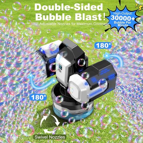 Rechargeable Bubble Machine for Kids Party: RGB Lights & Remote Control in Saudi Arabia