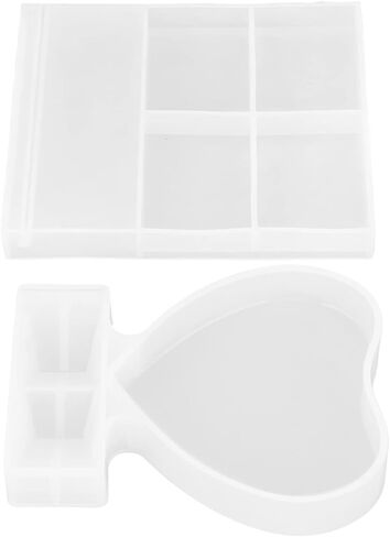Haofy Picture Frame Mold Set Silicone Resin Mold Unique Design Rectangle Heart Shape for Home Decoration and Handmade Gifts in Kuwait