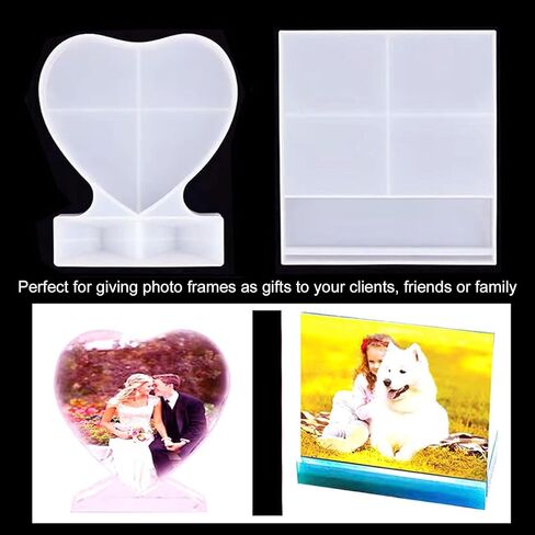 Zopsc Resin Photo Frame Mold, Flexible Durable Reusable Resin for Photo Frame Making, Personalized Picture Mould for DIY Home Table Decoration in Kuwait