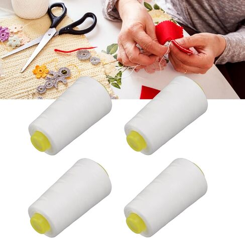4PCS Serger Thread Cones, White Thread Spools Polyester Sewing Serger All Purpose Sewing Supplies for Quilting Piecing in Kuwait