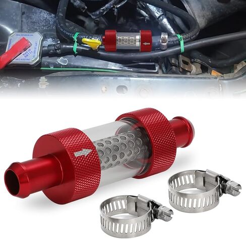 5/8" Universal Filter Inline Heater Core Coolant Filter Red in Kuwait