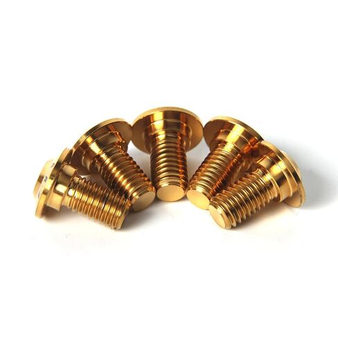 Arashi Rear Brake Disc Rotor Mounting Bolts for BMW HP2 2005-2009, K1200R 2004-2008, K1200S 2003-2008, R1200GS 2004-2012 ABS Include Titanium Tapered Torx Screws M6x20 Gold 5 Pcs in Kuwait