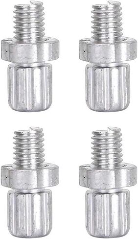 مجموعة فضية مكونة من 4 قطع M10x26x10mm كابل فرامل الدراجة قابل للتعديل وتحديد المواقع، برغي ضبط من سبائك الألومنيوم للدراجات الجبلية والطرق in Kuwait