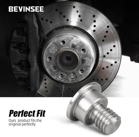 Bevinsee قرص الفرامل الدوار المسمار 34211161806 متوافق مع BMW E36 E46 E90 E91 E92 E93 E39 E60 E61 E88 F30 Z3 Z4 320i 323i 328i 330Ci 330d 330xi 335i 525i 530i، برغي الاحتفاظ بالفولاذ المقاوم للصدأ in Kuwait