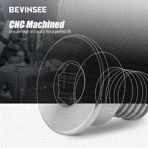 Bevinsee قرص الفرامل الدوار المسمار 34211161806 متوافق مع BMW E36 E46 E90 E91 E92 E93 E39 E60 E61 E88 F30 Z3 Z4 320i 323i 328i 330Ci 330d 330xi 335i 525i 530i، برغي الاحتفاظ بالفولاذ المقاوم للصدأ in Kuwait