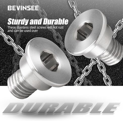 Bevinsee قرص الفرامل الدوار المسمار 34211161806 متوافق مع BMW E36 E46 E90 E91 E92 E93 E39 E60 E61 E88 F30 Z3 Z4 320i 323i 328i 330Ci 330d 330xi 335i 525i 530i، برغي الاحتفاظ بالفولاذ المقاوم للصدأ in Kuwait