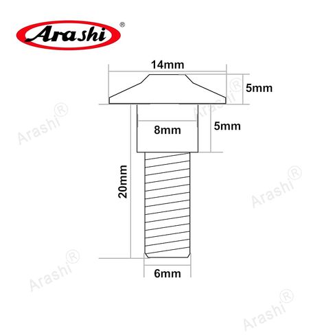 Arashi 10 قطع M6x20mm سبائك التيتانيوم الجبهة قرص الفرامل الدوارات تصاعد البراغي لياماها YZF R1 R6 R7 FZ1 FZ6 FZ8 MT09 FZ09 MT10 FZ10 XJ6 XTZ700 XTZ1200 XV1700PC Vmax1700 XV1900 in Kuwait