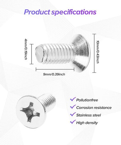 8PCS Automotive Screw,Brake Rotor Retaining Screw,Stainless Steel Brake Disc Rotor Screws,Rotors Safety Bolts for Front and Rear,Suitable for Most Car Models,Replacement for OEM 93600-06014-0H in Kuwait