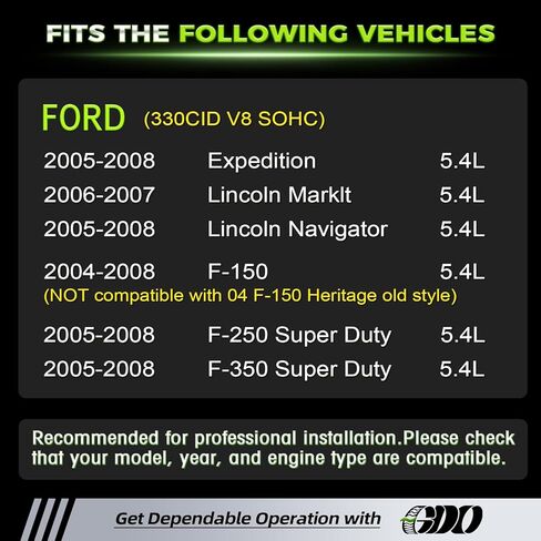 مجموعة سلسلة التوقيت 5.4 3 فولت مع كاميرا فيزر 3R2Z6A257DA تناسب 2004-2008 Ford F150 5.4L، 2005-2008 Ford Expedition، 2005-2008 Ford F250، F350، 2005-2008 Lincoln Navigator، 2006-2007 Lincoln Mark in Kuwait