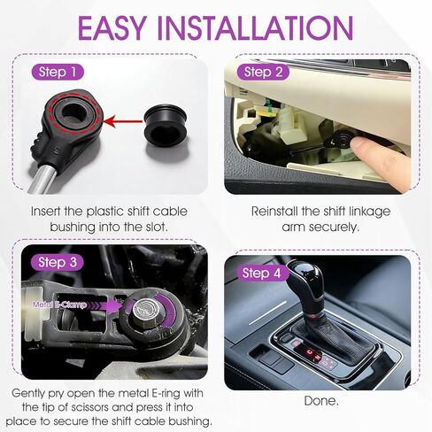 Dirvcp​ Shift Linkage Bushing & Clip Kit (2PCS) - بديل عالمي لتويوتا، جيب، شيفروليه، ساتورن، بونتياك، يناسب OEM 33835-08010، مجموعة أدوات الإصلاح in Kuwait