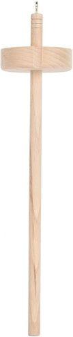Drop Spindle Yarn Spinner Hand Carved Beech Wood Tool 2 Notches for Yarn Holding, 7x2x32.5cm for Knitting Weaving Felting Crocheting, Rustic Charm for Craft Enthusiasts Gifting in Kuwait