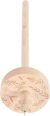Drop Spindle Yarn Spinner Hand Carved Beech Wood Tool 2 Notches for Yarn Holding, 7x2x32.5cm for Knitting Weaving Felting Crocheting, Rustic Charm for Craft Enthusiasts Gifting in Kuwait