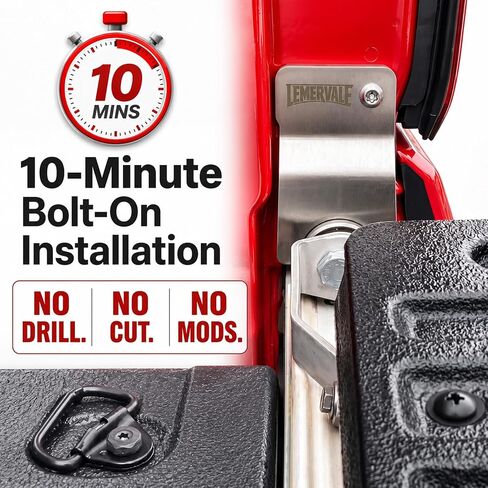Tailgate Lock Anti-Theft Protector for 2024+ Toyota Tacoma - Stainless Steel Truck Bed Security Hinge Bracket, No Drill Installation in Kuwait