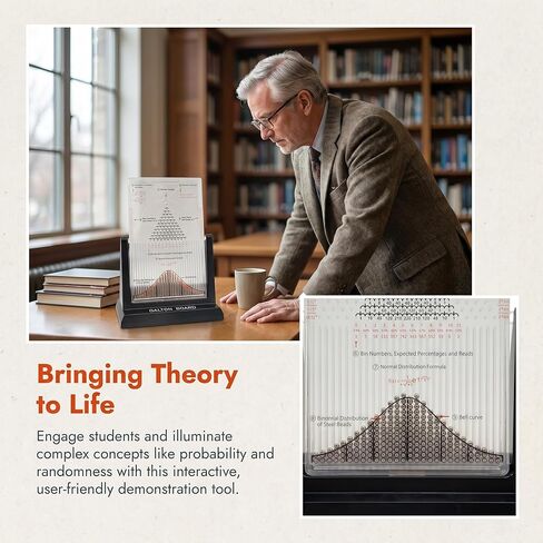 Galton Board Desk,galton Board Probability Demonstration Model with Bell Curve,Physics Lab Teaching Tool, for Physics and Education in Kuwait